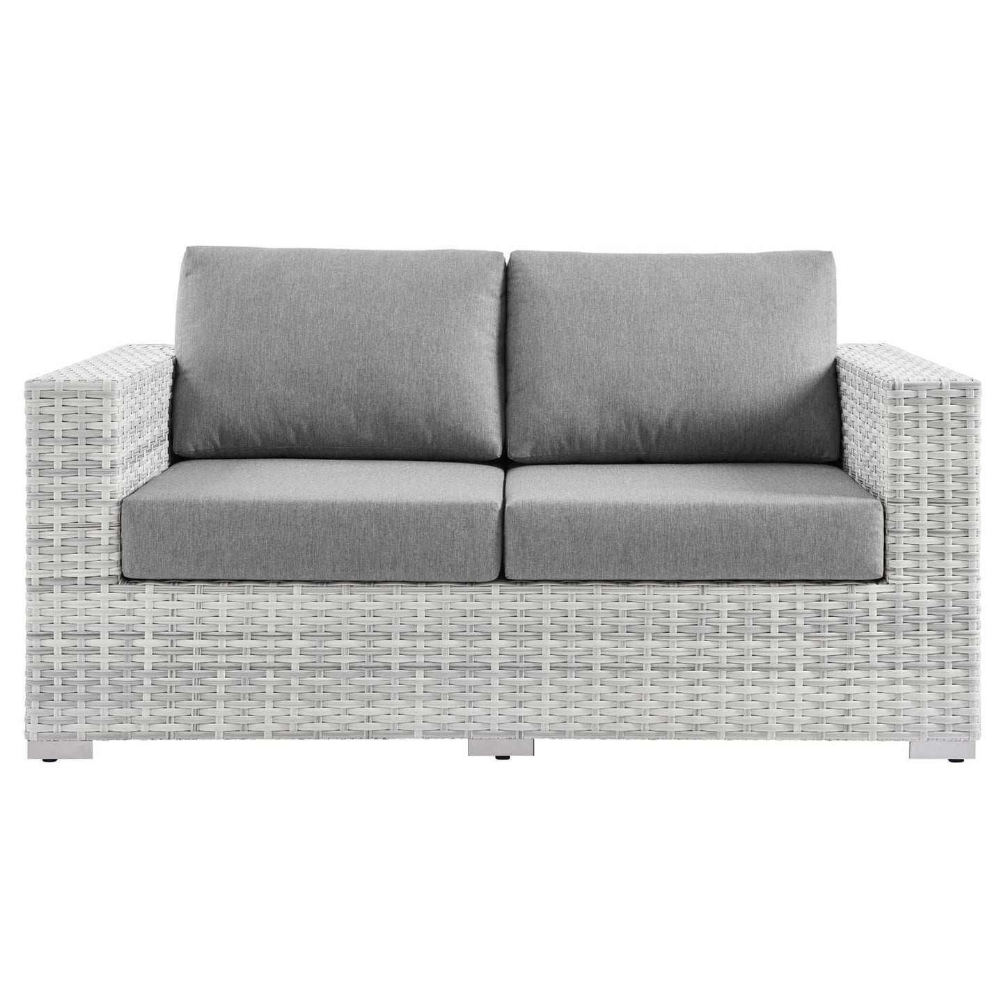 Modway Outlet Convene Outdoor Patio Loveseat by Modway  Outdoor Furniture Furniture Light Gray Gray - EEI-4306-LGR-GRY