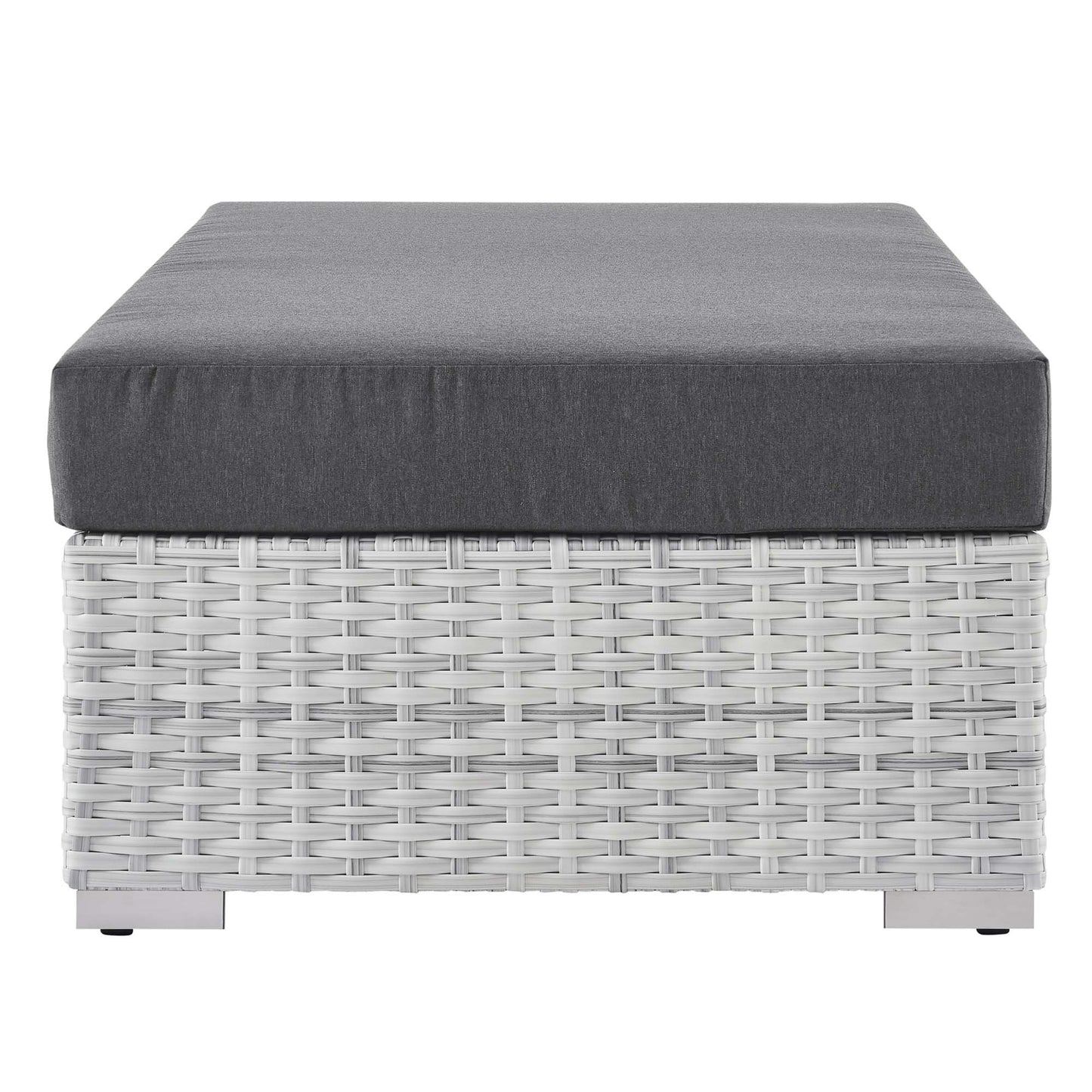 Modway Outlet Convene Outdoor Patio Rectangular Ottoman by Modway  Outdoor Furniture Furniture Light Gray Charcoal - EEI-4308-LGR-CHA