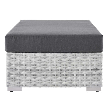 Modway Outlet Convene Outdoor Patio Rectangular Ottoman by Modway  Outdoor Furniture Furniture Light Gray Charcoal - EEI-4308-LGR-CHA
