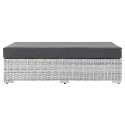Modway Outlet Convene Outdoor Patio Rectangular Ottoman by Modway  Outdoor Furniture Furniture Light Gray Charcoal - EEI-4308-LGR-CHA