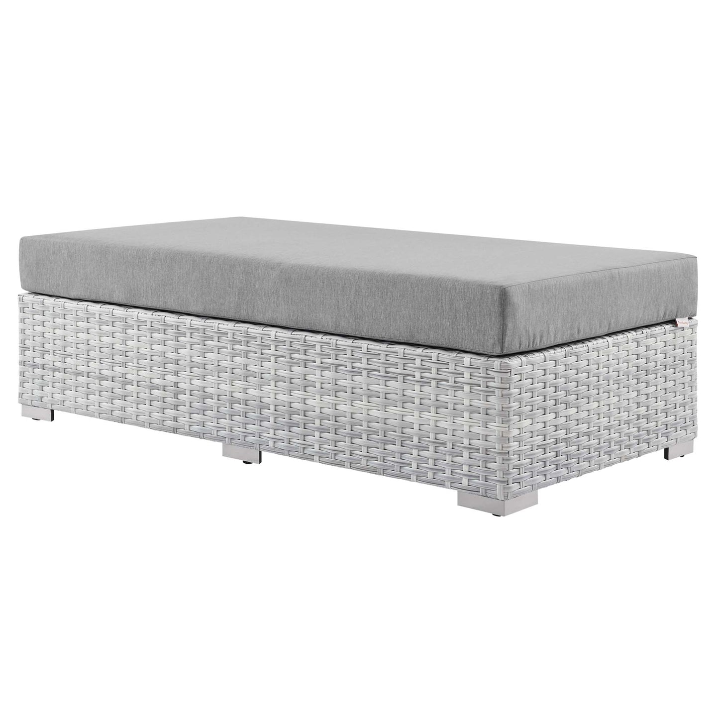 Modway Outlet Convene Outdoor Patio Rectangular Ottoman by Modway  Outdoor Furniture Furniture Light Gray Gray - EEI-4308-LGR-GRY
