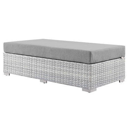 Modway Outlet Convene Outdoor Patio Rectangular Ottoman by Modway  Outdoor Furniture Furniture Light Gray Gray - EEI-4308-LGR-GRY
