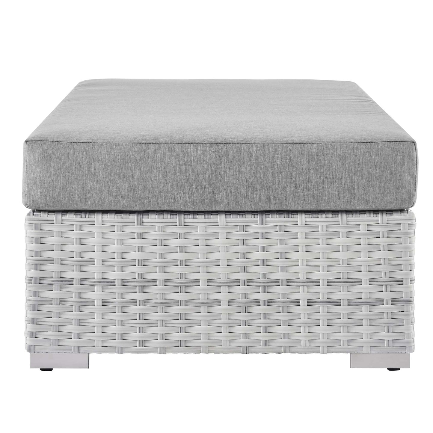 Modway Outlet Convene Outdoor Patio Rectangular Ottoman by Modway  Outdoor Furniture Furniture Light Gray Gray - EEI-4308-LGR-GRY