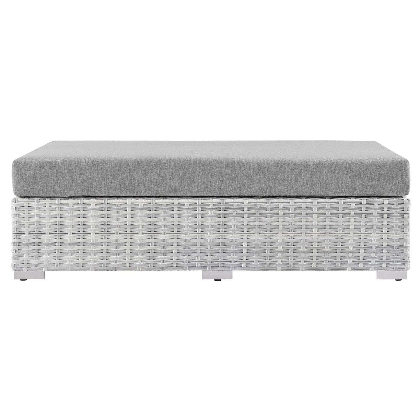 Modway Outlet Convene Outdoor Patio Rectangular Ottoman by Modway  Outdoor Furniture Furniture Light Gray Gray - EEI-4308-LGR-GRY