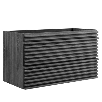 Modway - Render 36" Wall-Mount Bathroom Vanity Cabinet (Sink Basin Not Included) by Modway  Bathroom Vanities Brown - EEI-4339-CHA