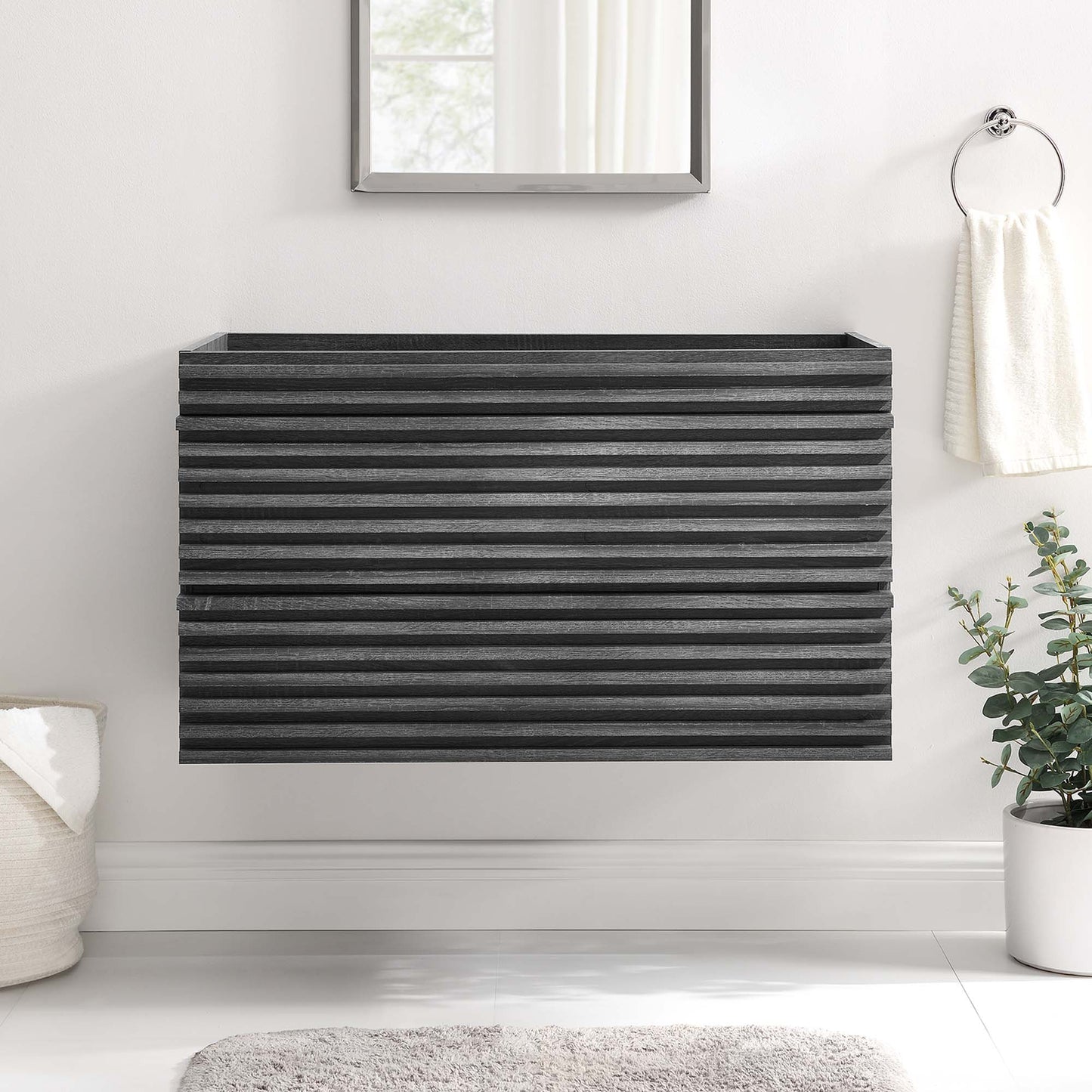 Modway - Render 36" Wall-Mount Bathroom Vanity Cabinet (Sink Basin Not Included) by Modway  Bathroom Vanities Brown - EEI-4339-CHA