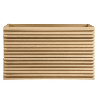 Modway - Render 36" Wall-Mount Bathroom Vanity Cabinet (Sink Basin Not Included) by Modway  Bathroom Vanities Brown - EEI-4339-OAK