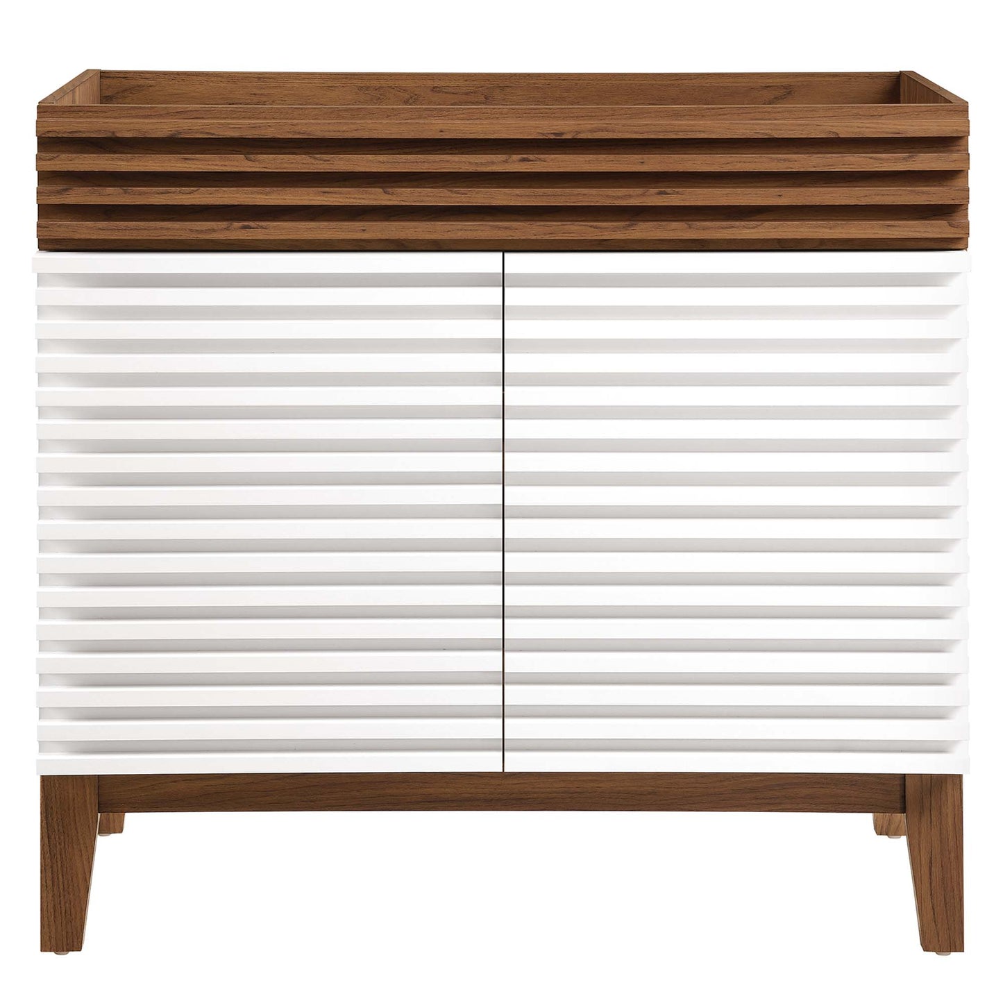 Modway Outlet Render 36" Bathroom Vanity Cabinet by Modway  Bathroom Furniture White Walnut - EEI-4340-WHI-WAL