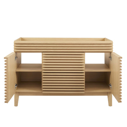 Modway - Render 48" Single Sink Compatible (not included) Bathroom Vanity Cabinet by Modway  Bathroom Vanities Brown - EEI-4341-OAK