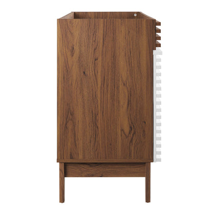 Modway Outlet Render 48" Single Sink Compatible (not included) Bathroom Vanity Cabinet by Modway  Bathroom Furniture White Walnut - EEI-4341-WHI-WAL
