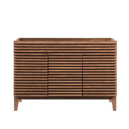 Modway - Render 48" Double Sink Compatible (Not Included) Bathroom Vanity Cabinet by Modway  Bathroom Vanities Brown - EEI-4342-WAL