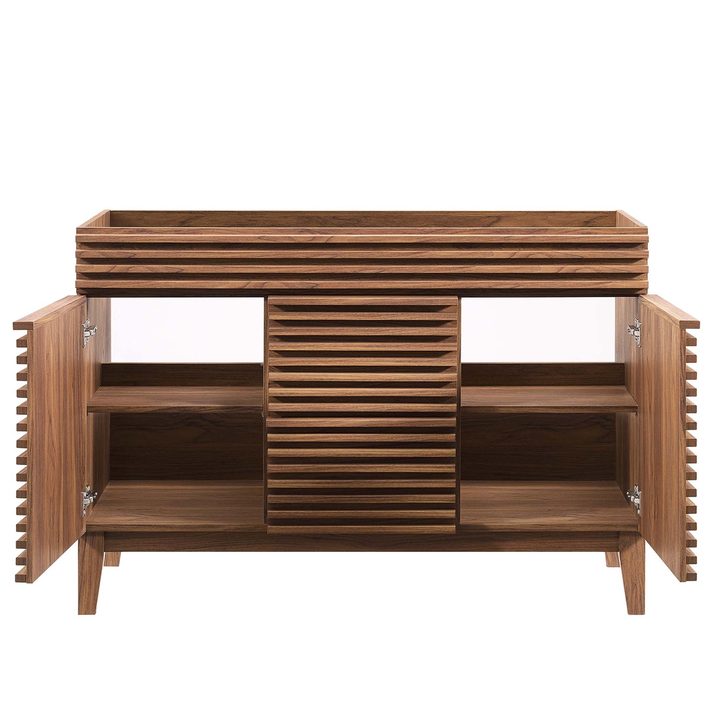 Modway - Render 48" Double Sink Compatible (Not Included) Bathroom Vanity Cabinet by Modway  Bathroom Vanities Brown - EEI-4342-WAL