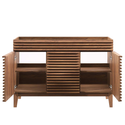 Modway - Render 48" Double Sink Compatible (Not Included) Bathroom Vanity Cabinet by Modway  Bathroom Vanities Brown - EEI-4342-WAL