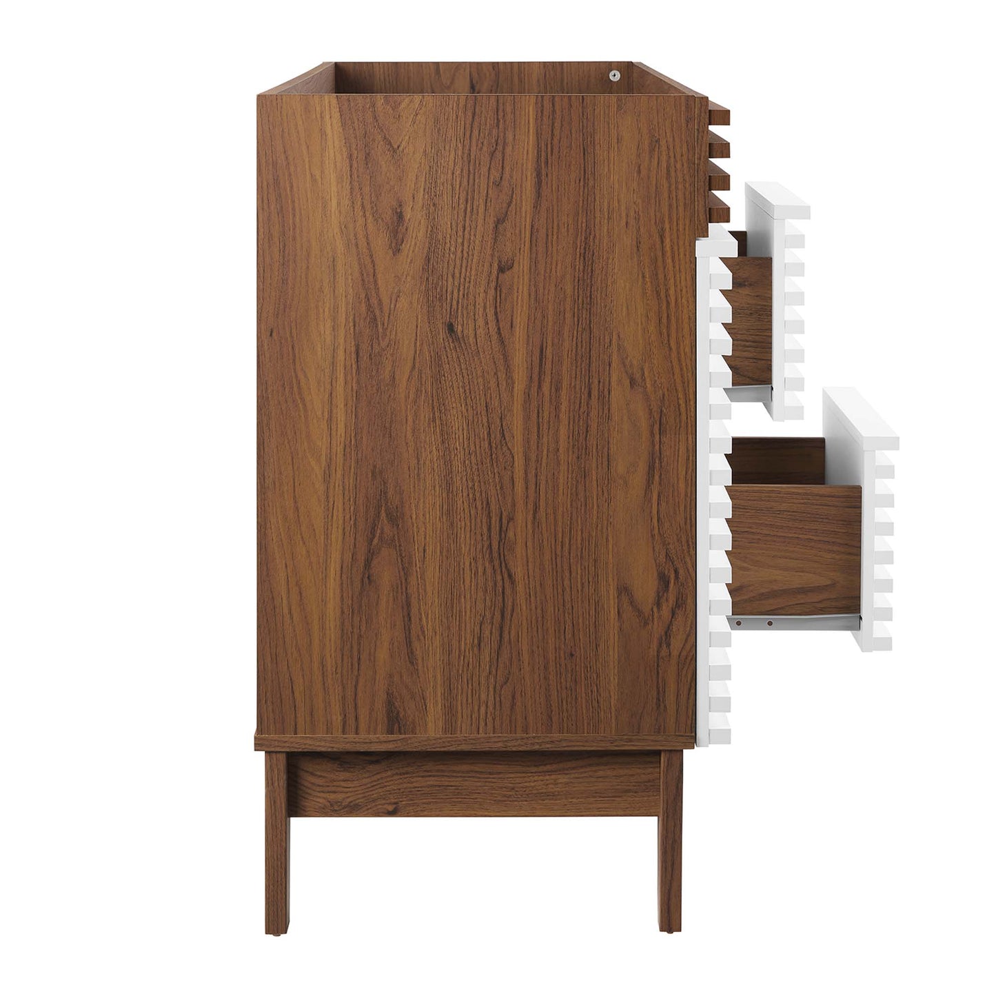 Modway Outlet Render 48" Double Sink Compatible (Not Included) Bathroom Vanity Cabinet by Modway  Bathroom Furniture White Walnut - EEI-4342-WHI-WAL