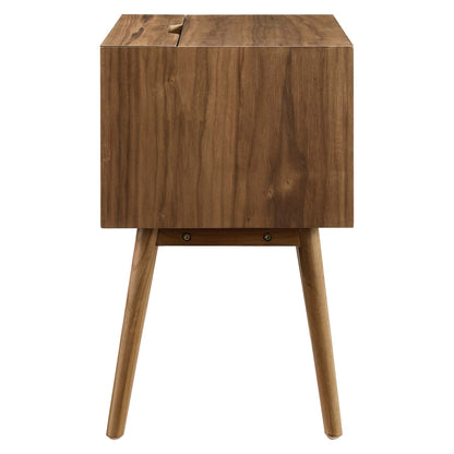 Modway - Ember Wood Nightstand With USB Ports by Modway  Bedroom Case Goods Brown - EEI-4343-WAL-WAL