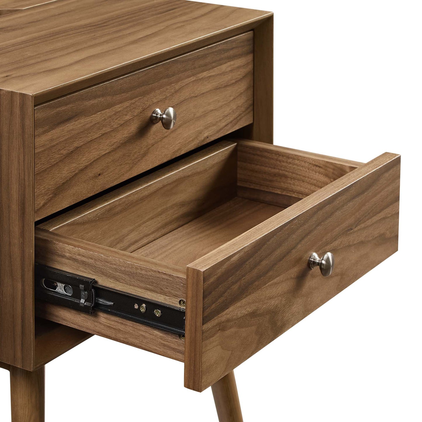 Modway - Ember Wood Nightstand With USB Ports by Modway  Bedroom Case Goods Brown - EEI-4343-WAL-WAL