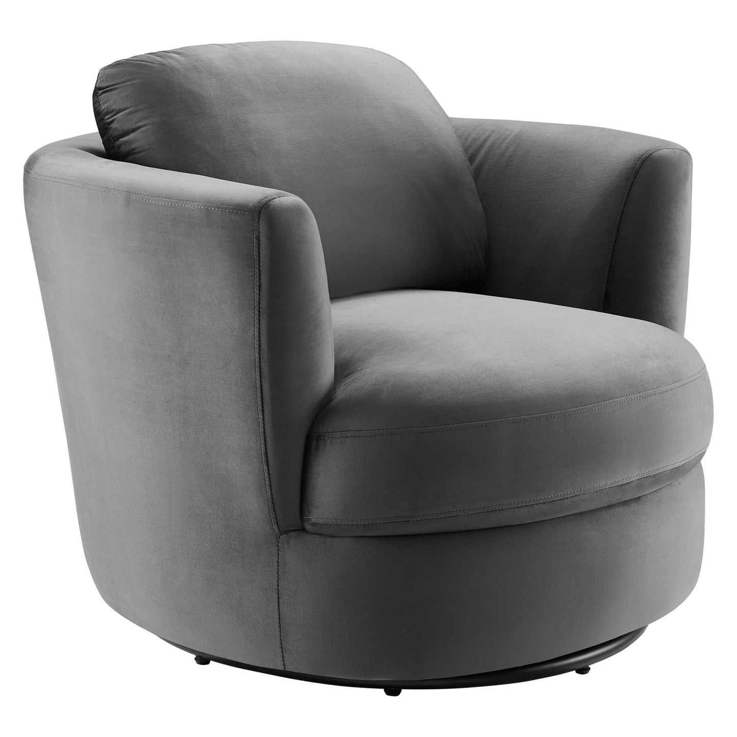 Modway Outlet Pirouette Performance Velvet Swivel Armchair by Modway  Living Room Furniture Gray - EEI-4345-GRY
