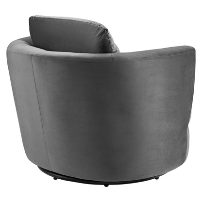 Modway Outlet Pirouette Performance Velvet Swivel Armchair by Modway  Living Room Furniture Gray - EEI-4345-GRY