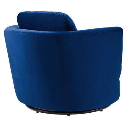 Modway Outlet Pirouette Performance Velvet Swivel Armchair by Modway  Living Room Furniture Navy - EEI-4345-NAV