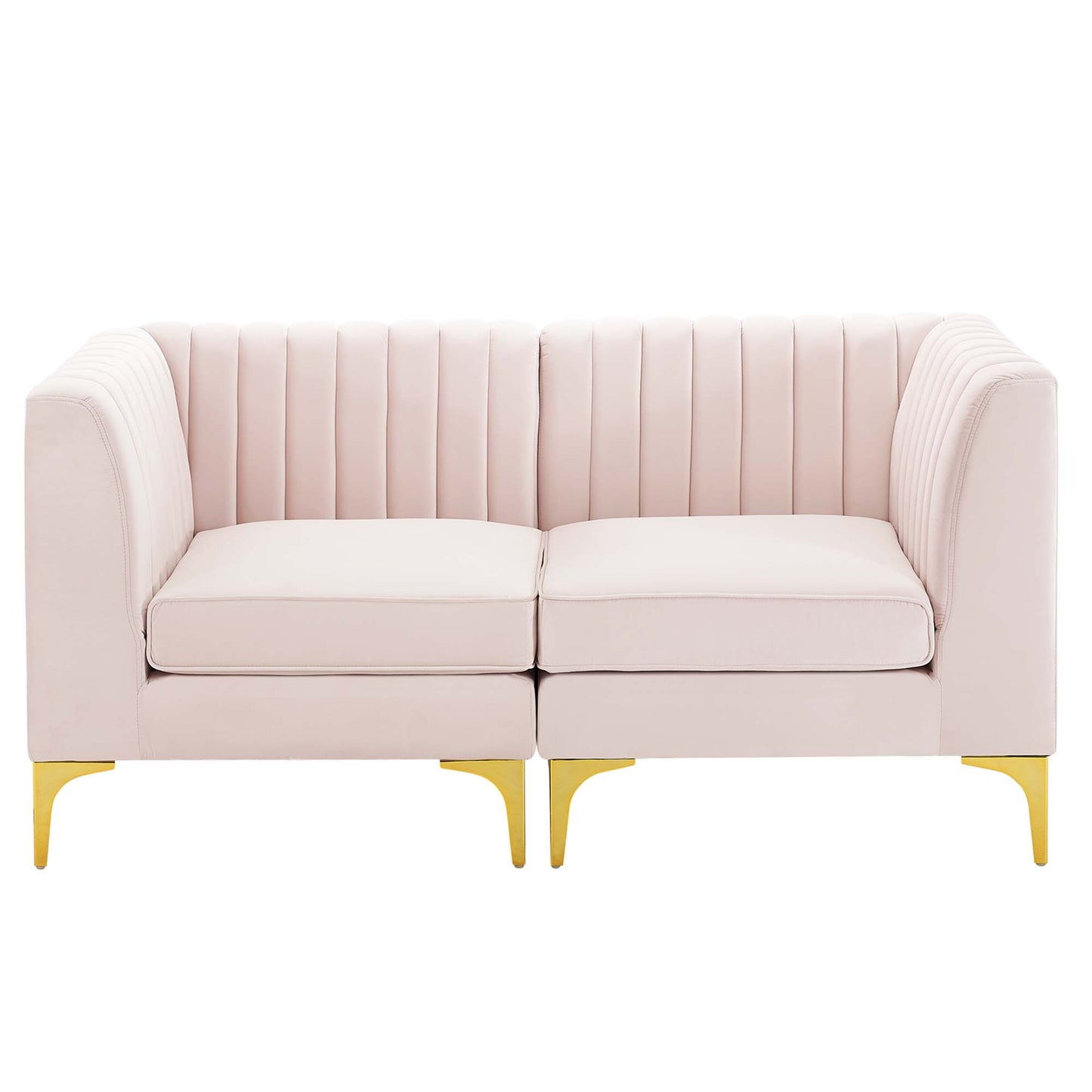 Modway Outlet Triumph Channel Tufted Performance Velvet Loveseat by Modway  Living Room Furniture Pink - EEI-4346-PNK