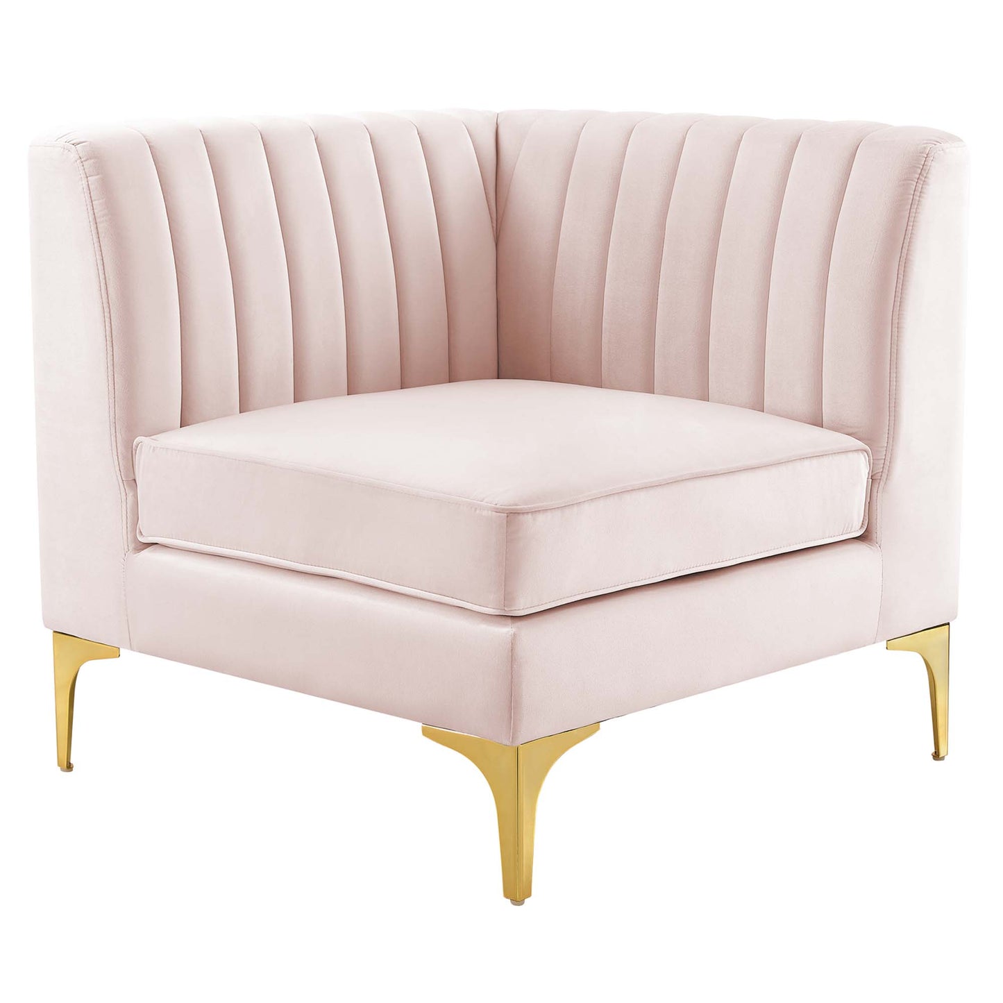 Modway Outlet Triumph Channel Tufted Performance Velvet Loveseat by Modway  Living Room Furniture Pink - EEI-4346-PNK
