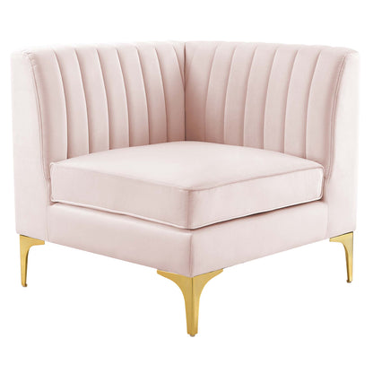 Modway Outlet Triumph Channel Tufted Performance Velvet Loveseat by Modway  Living Room Furniture Pink - EEI-4346-PNK