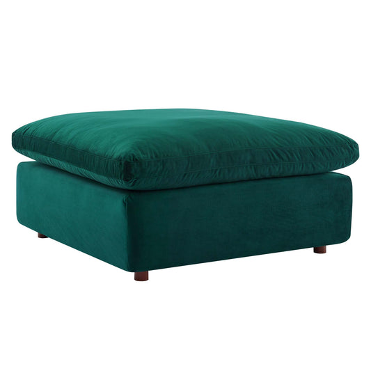 Modway Outlet Commix Down Filled Overstuffed Performance Velvet Ottoman by Modway  Living Room Furniture Green - EEI-4365-GRN