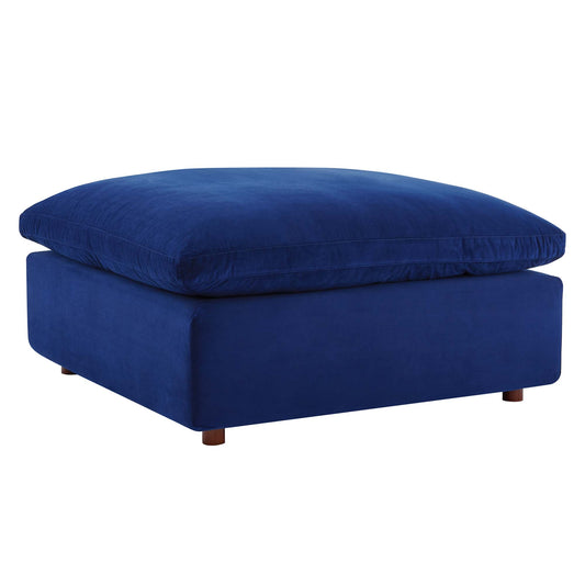 Modway Outlet Commix Down Filled Overstuffed Performance Velvet Ottoman by Modway  Living Room Furniture Navy - EEI-4365-NAV
