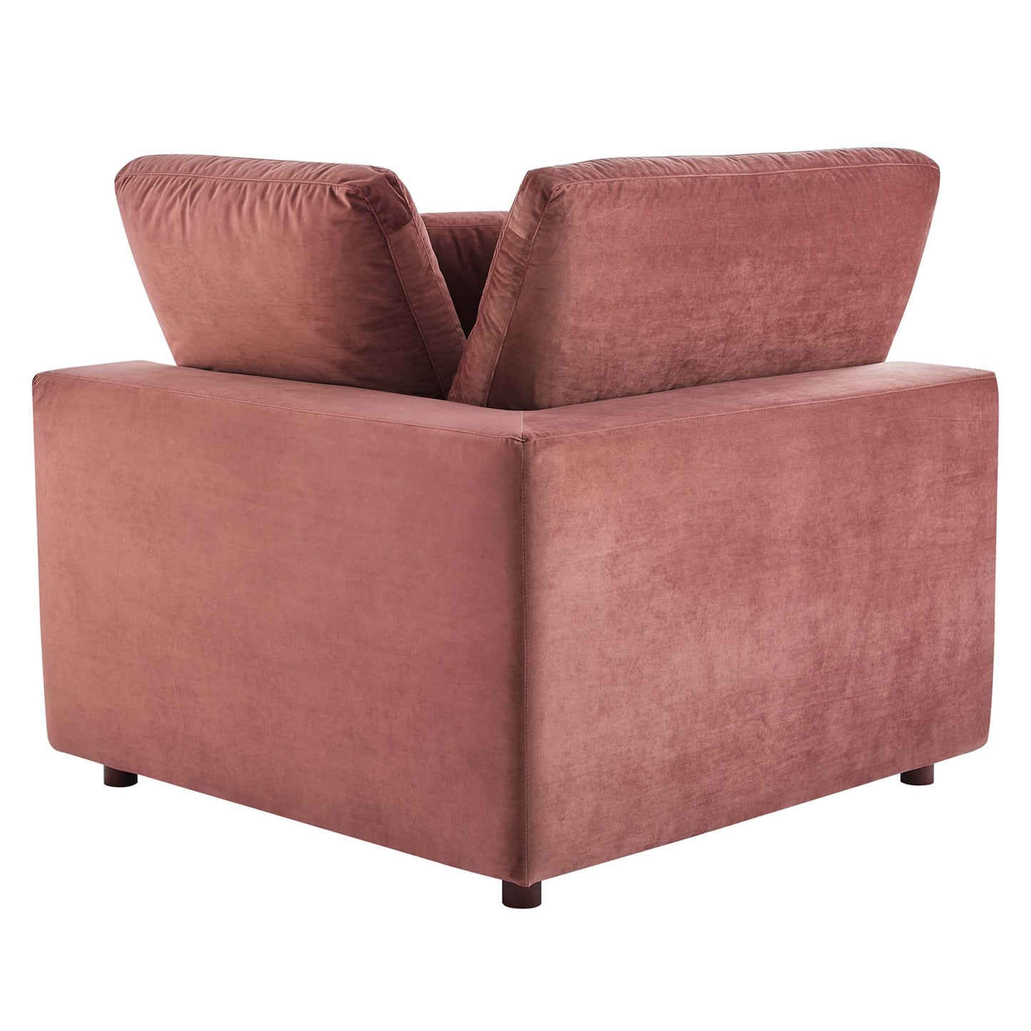 Modway Outlet Commix Down Filled Overstuffed Performance Velvet Corner Chair by Modway  Living Room Furniture Dusty Rose - EEI-4366-DUS