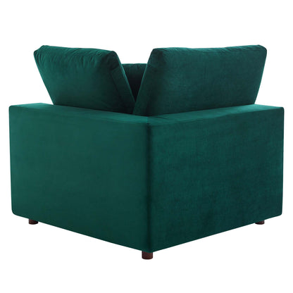 Modway Outlet Commix Down Filled Overstuffed Performance Velvet Corner Chair by Modway  Living Room Furniture Green - EEI-4366-GRN