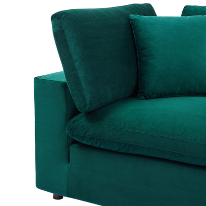 Modway Outlet Commix Down Filled Overstuffed Performance Velvet Corner Chair by Modway  Living Room Furniture Green - EEI-4366-GRN