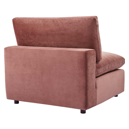 Modway Outlet Commix Down Filled Overstuffed Performance Velvet Armless Chair by Modway  Living Room Furniture Dusty Rose - EEI-4367-DUS