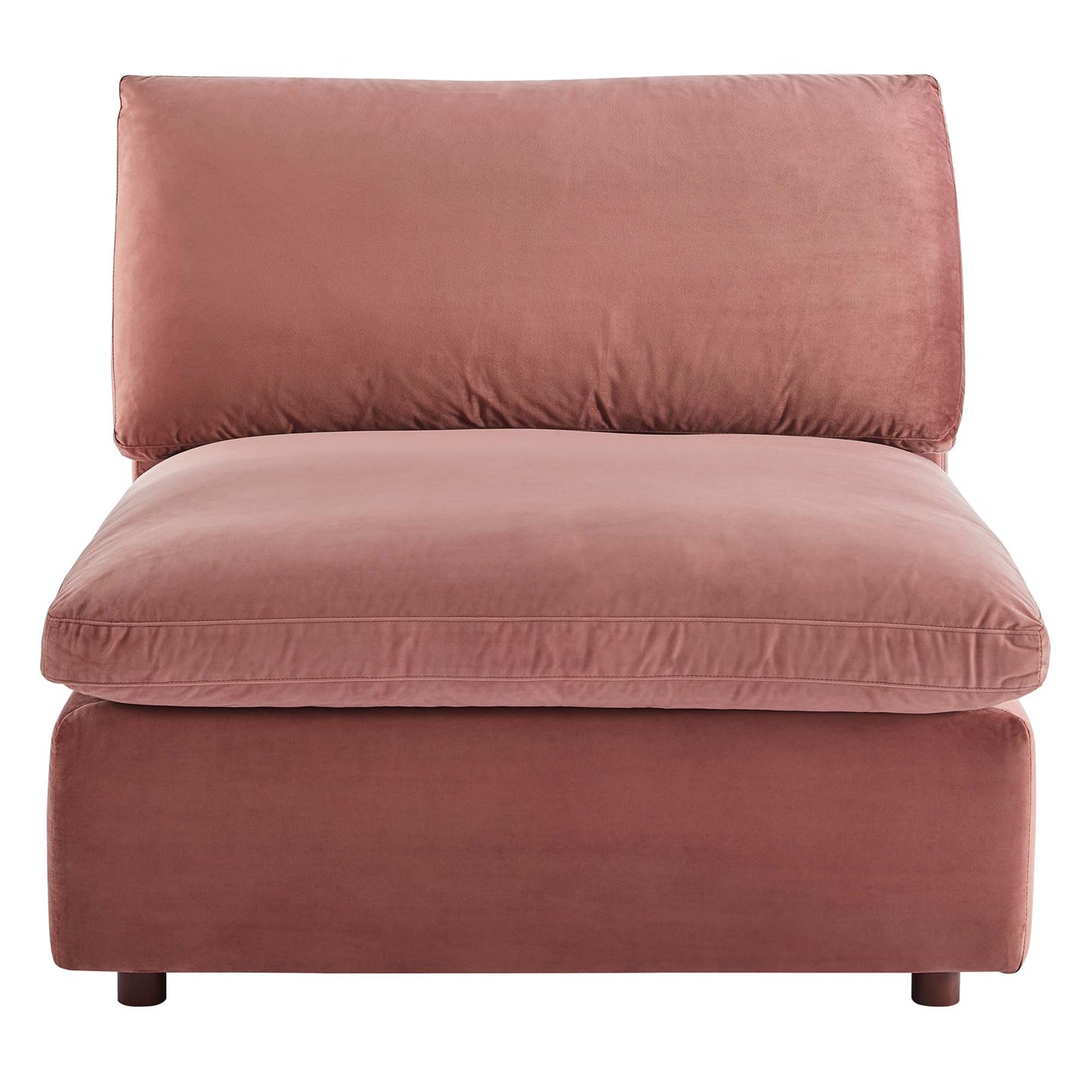 Modway Outlet Commix Down Filled Overstuffed Performance Velvet Armless Chair by Modway  Living Room Furniture Dusty Rose - EEI-4367-DUS