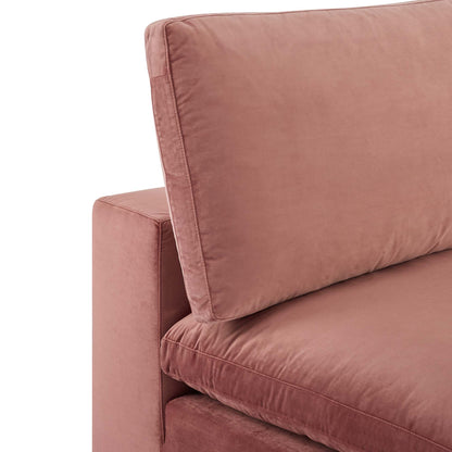 Modway Outlet Commix Down Filled Overstuffed Performance Velvet Armless Chair by Modway  Living Room Furniture Dusty Rose - EEI-4367-DUS