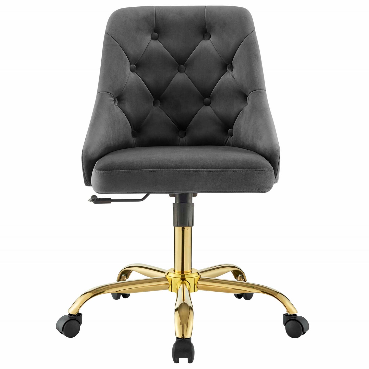 Modway Outlet Distinct Tufted Swivel Performance Velvet Office Chair by Modway  Office Furniture Furniture Gold Gray - EEI-4368-GLD-GRY