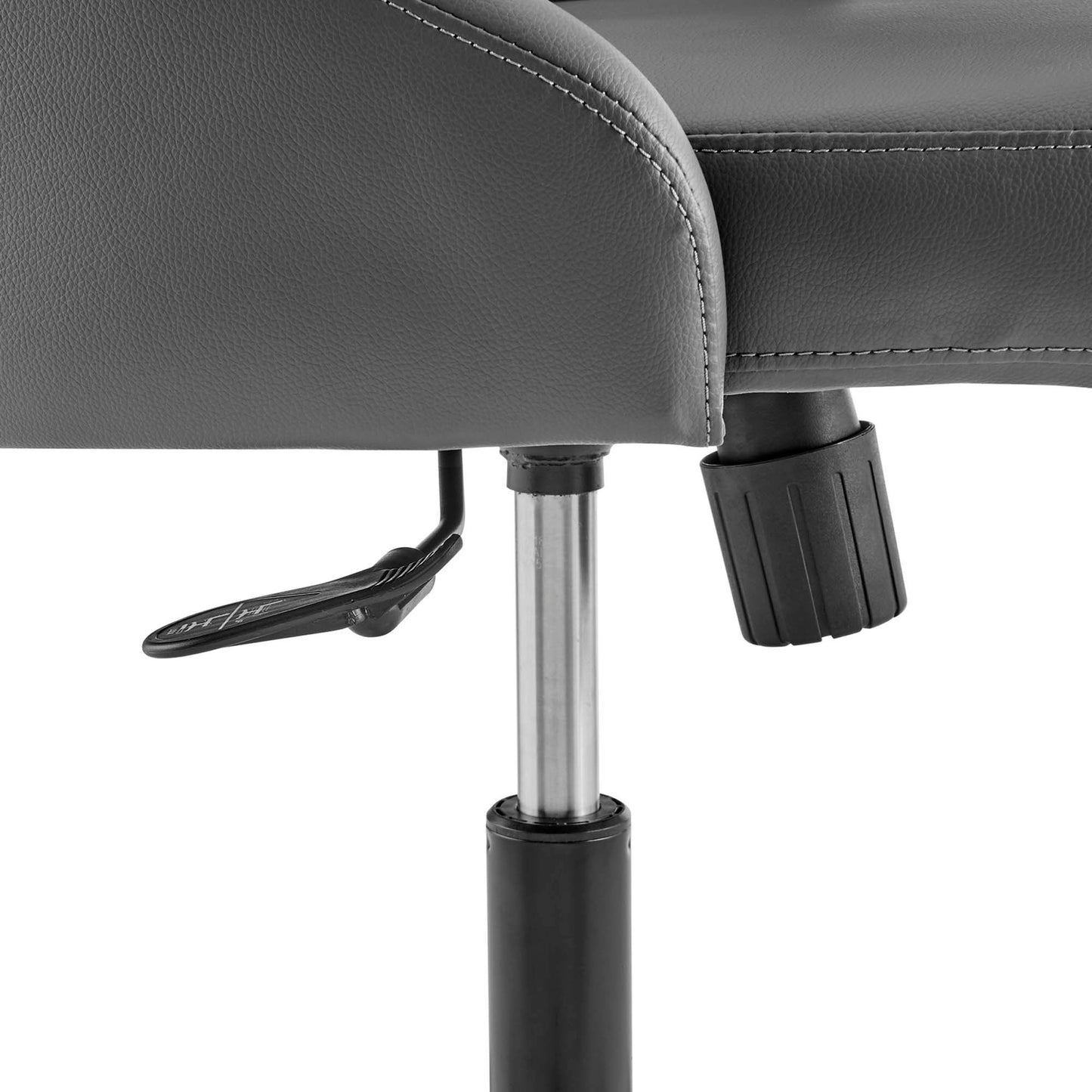 Modway Outlet Distinct Tufted Swivel Vegan Leather Office Chair by Modway  Office Furniture Furniture Black Gray - EEI-4370-BLK-GRY