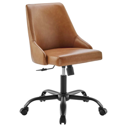 Modway - Designate Swivel Vegan Leather Office Chair by Modway  Office Furniture Office Chairs Brown - EEI-4372-BLK-TAN