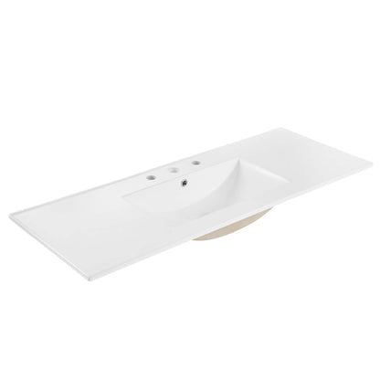 Modway - Cayman 48" Single Basin Bathroom Sink by Modway  Bathroom Vanities White - EEI-4375-WHI