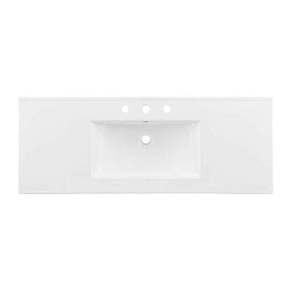 Modway - Cayman 48" Single Basin Bathroom Sink by Modway  Bathroom Vanities White - EEI-4375-WHI