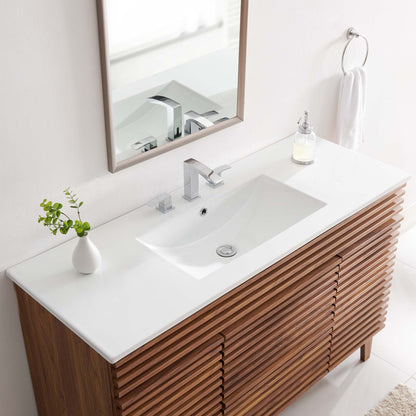 Modway - Cayman 48" Single Basin Bathroom Sink by Modway  Bathroom Vanities White - EEI-4375-WHI