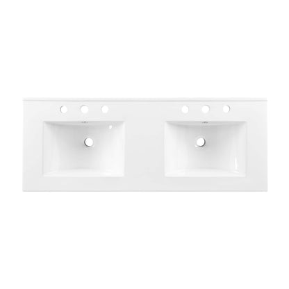 Modway - Cayman 48" Double Basin Bathroom Sink by Modway  Bathroom Vanities White - EEI-4376-WHI