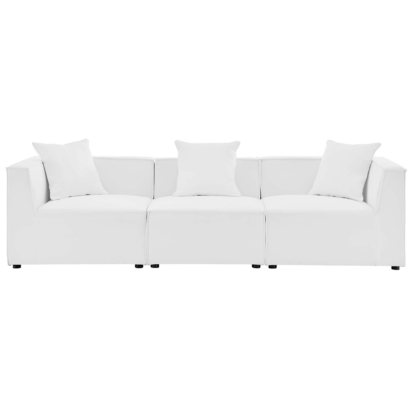 Modway - Saybrook 3-Piece Outdoor Patio Upholstered Sectional Sofa by Modway  Outdoor Furniture Sofa Sectionals White - EEI-4379-WHI