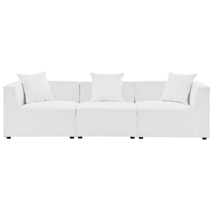 Modway - Saybrook 3-Piece Outdoor Patio Upholstered Sectional Sofa by Modway  Outdoor Furniture Sofa Sectionals White - EEI-4379-WHI
