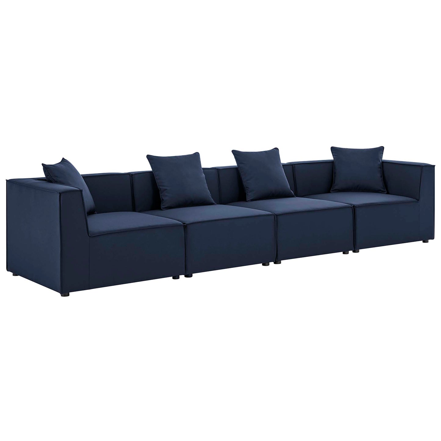 Modway - Saybrook 4-Piece Outdoor Patio Upholstered Sectional Sofa by Modway  Outdoor Furniture Sofa Sectionals Blue - EEI-4381-NAV