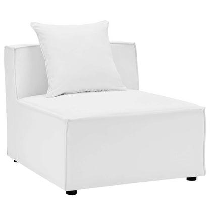 Modway - Saybrook 6-Piece Outdoor Patio Upholstered Sectional Sofa by Modway  Outdoor Furniture Sofa Sectionals White - EEI-4385-WHI