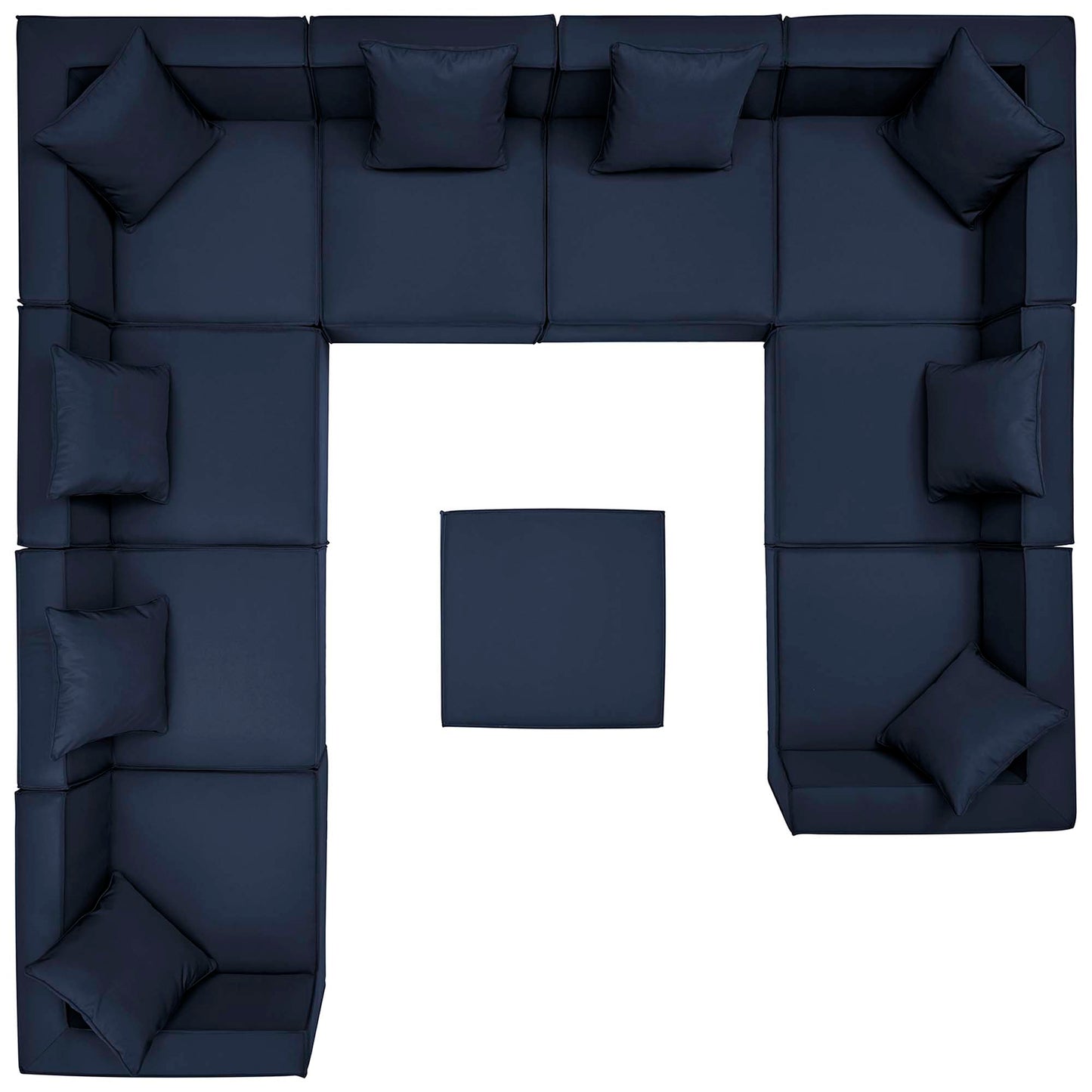 Modway - Saybrook 10-Piece Outdoor Patio Upholstered Sectional Sofa by Modway  Outdoor Furniture Sofa Sectionals Blue - EEI-4389-NAV