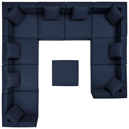 Modway - Saybrook 10-Piece Outdoor Patio Upholstered Sectional Sofa by Modway  Outdoor Furniture Sofa Sectionals Blue - EEI-4389-NAV