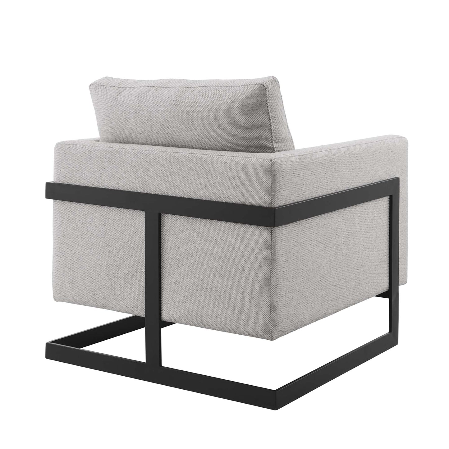 Modway - Posse Upholstered Fabric Accent Chair by Modway  Living Room Sofas and Armchairs Gray - EEI-4391-BLK-CAM