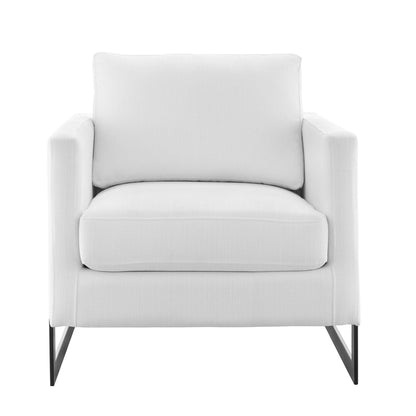 Modway - Posse Upholstered Fabric Accent Chair by Modway  Living Room Sofas and Armchairs White - EEI-4391-BLK-WHI