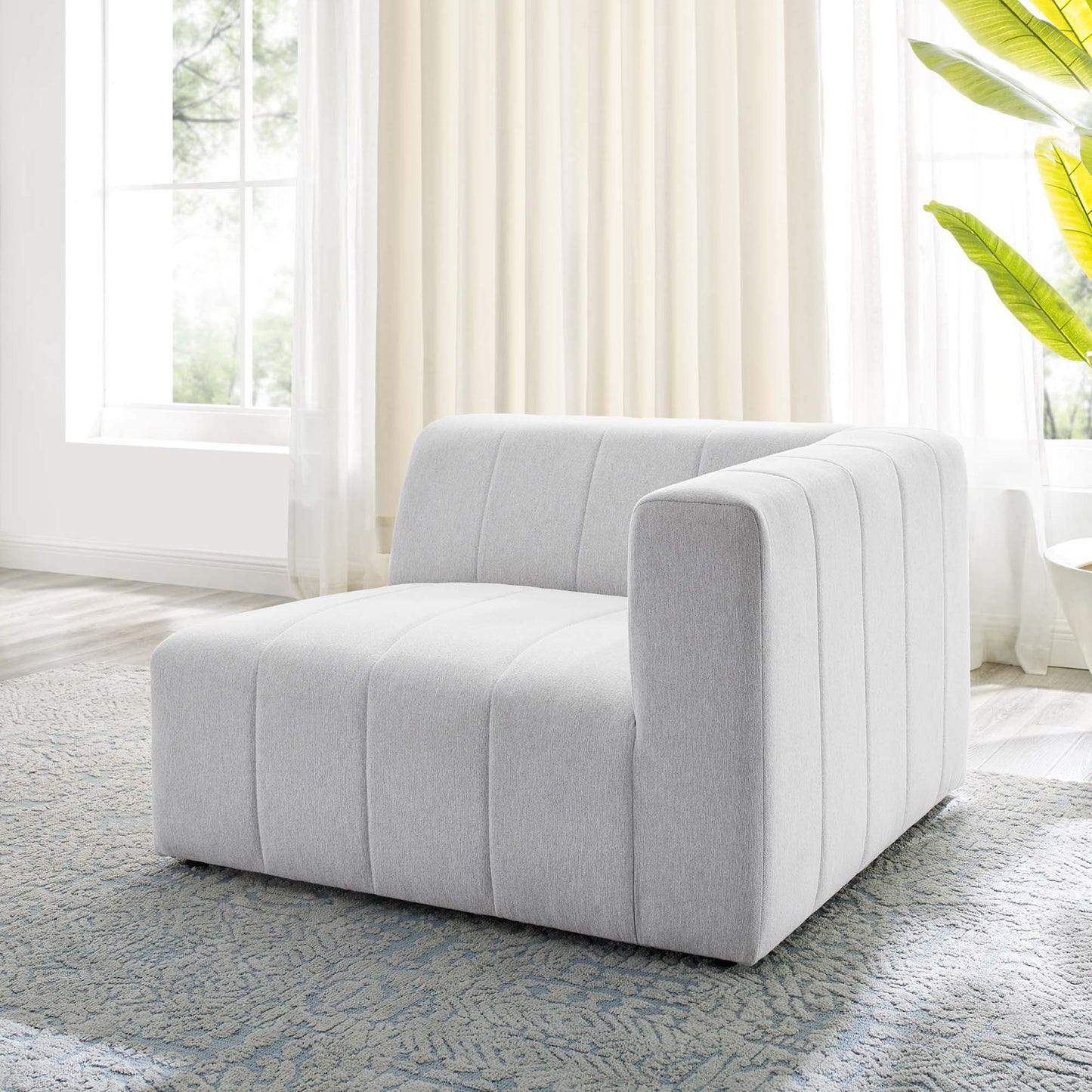 Modway Outlet Bartlett Upholstered Fabric Right-Arm Chair by Modway  Living Room Furniture Ivory - EEI-4394-IVO